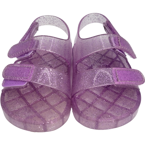 Baby Gap Girls' Clear Glitter Jelly Open Toe Sandals size 5  Pre-owned - Picture 2 of 6
